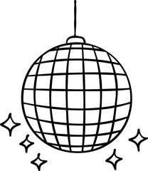 Goose Party Christmas Coloring Clipart, Line Art Holiday Goose Stamps