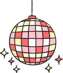 Goose Party Christmas Clipart, Funny Christmas Goose Illustrations, Holiday Party Animal Clip Art, Vector illustration 