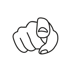 Finger Pointing Icon Vector.Hand Gesture Pointing Icon.Direction Gesture Vector Icon.Finger Indicating Icon Vector..eps