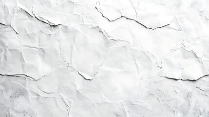 Fototapeta premium Abstract White Texture Crumpled Paper with Subtle Shadows and Textured Surface Details