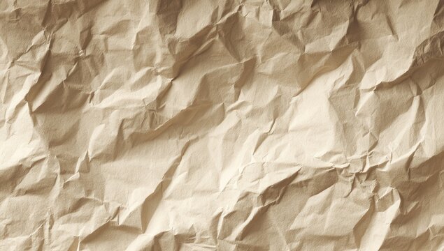 Crinkled beige paper texture