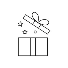 Open Gift Box Icon ? Vector Illustration of Present Package..eps