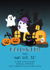 Witch&rsquo;s Night Out &ndash; Cute Halloween Party Invitation Design