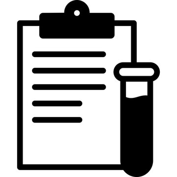laboratory report icon illustration design with solid