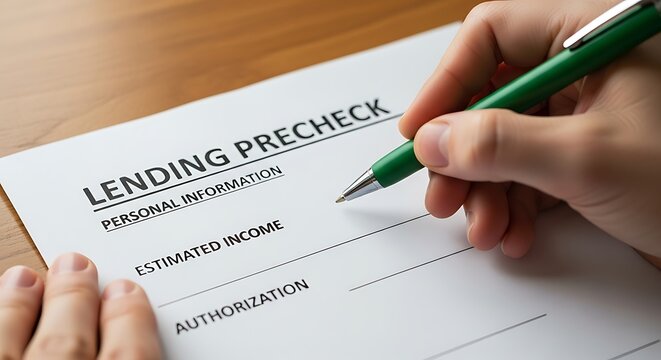 Lending Precheck Form Personal Information Section