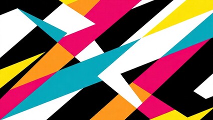 Dynamic Abstract Composition with Vibrant Geometric Shapes.