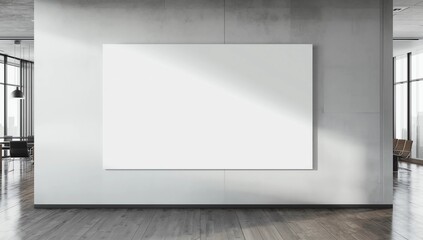 office interior with empty poster 