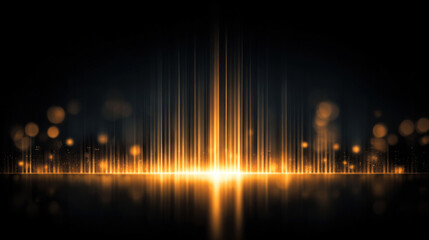 Futuristic business background with holographic charts and dark gradient for text