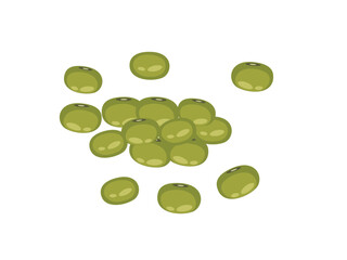 Mung beans, green beans illustration