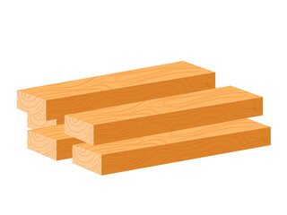 Pile of wooden beam or bars, Wood board Construction Industry