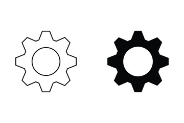 Gear/settings icon on white background.