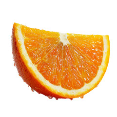  fresh orange slice on a white background