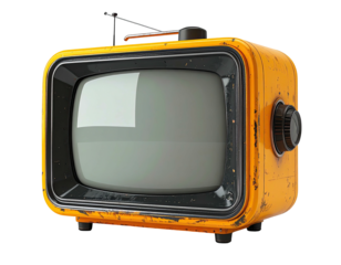 Vintage orange television