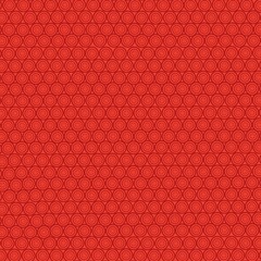 Red circle and hexagon geometric seamless pattern vector illustration backdrop