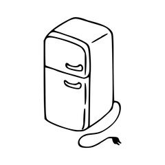 refrigerator line art drawing