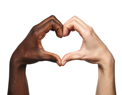 Two hands forming a heart shape