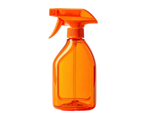 Bright orange spray bottle