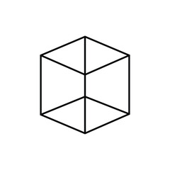 Vector art of isometric cube, a simple geometric representation