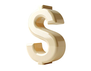 Obraz premium Creamy dollar sign 3D render