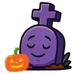 Modern Flat Grave Tombstone Illustration