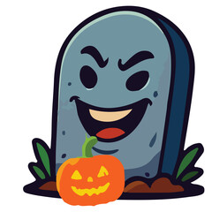 Modern Flat Grave Tombstone Illustration