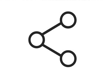 Share icon trendy flat line style for web design, logo, app UI, social media sharing symbol isolated on white background, vector illustration EPS10, digital network link symbol