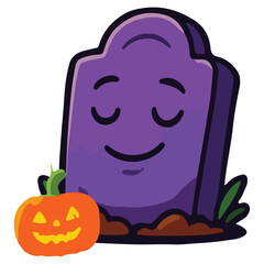 Modern Flat Grave Tombstone Illustration