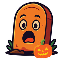 Modern Flat Grave Tombstone Illustration