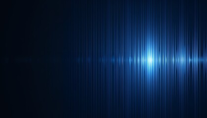 Bright blue vertical light streaks on dark background abstract