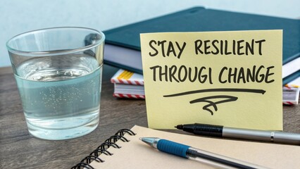 Inspirational note on resilience amidst change, motivating individuals to adapt and thrive in challenging situations