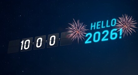 New year countdown celebration concept