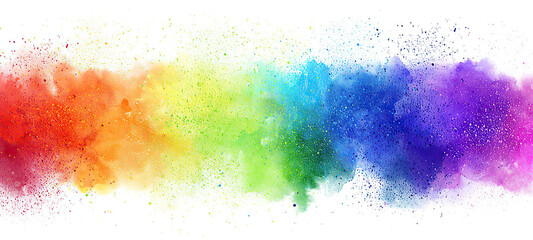 Obraz premium Vibrant rainbow cloud exploding colors abstract splash background