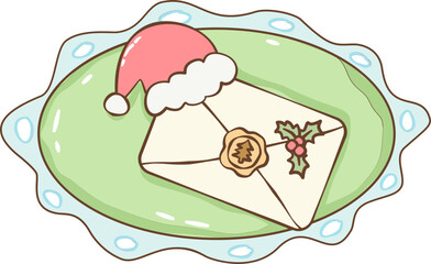 Letter to Santa Frame Clipart | Hand Drawn Christmas Borders and Holiday Elements