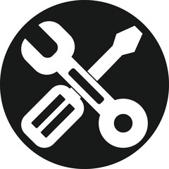 Icon of a wrench and screwdriver 