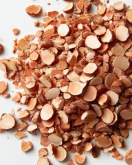 Dried Slices Of Root Vegetable On White Background