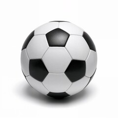 Fototapeta premium Classic black and white soccer ball isolated on pure white background