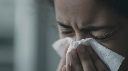 Authentic Photo of a Person Sneezing