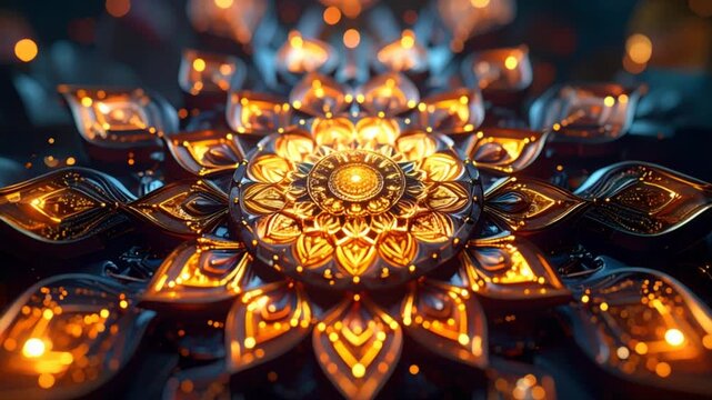 Golden mandala design