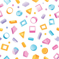 seamless pattern with colorful cubes