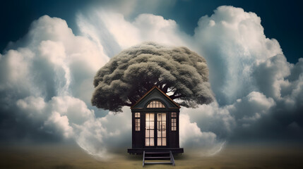 Tiny House Amidst a Tornado