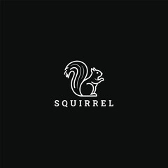 Squirrel logo vector icon template design