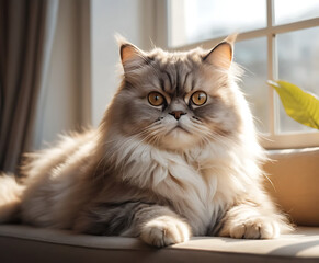 Cute cat realistic photography style artwork, detailed feline concept