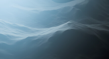 Serene waves of glacial ice formations create a calming abstract background, cool tones evoke peace and tranquility, ideal for branding and design projects