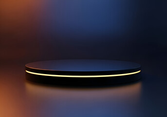 Modern display platform with subtle lighting for product showcases and designs