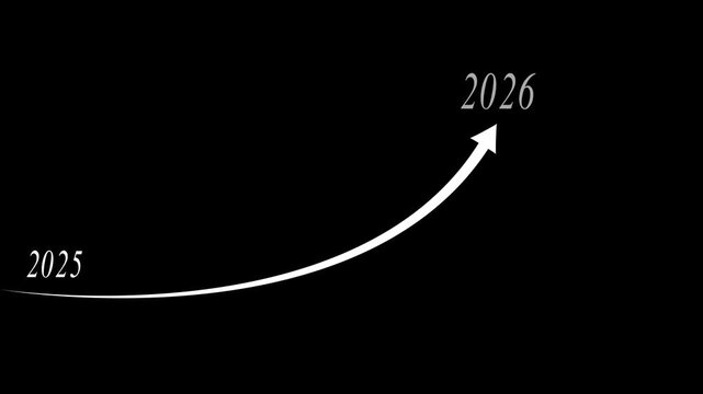 2025 -2026 Arrows Sign Swipe Up motion animation.