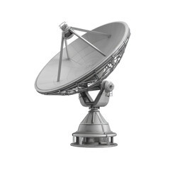 Satellite Dish Antenna on Transparent Background