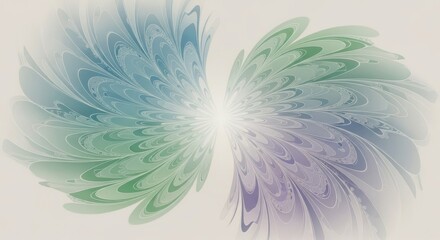 Abstract Butterfly Wings with Soft Pastel Colors and Light Burst