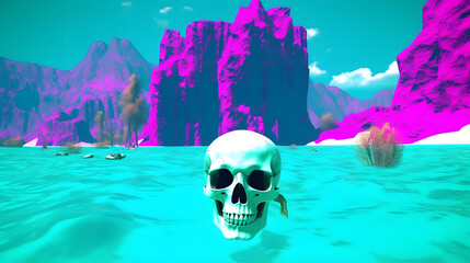 Underwater Vaporwave Oasis