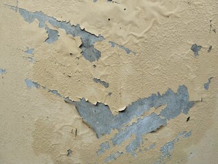 Close up old wall weathered with peeling paint texture background 