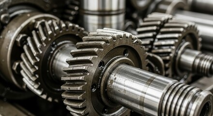 Industrial Gear Mechanism with Metal Gears and Shafts